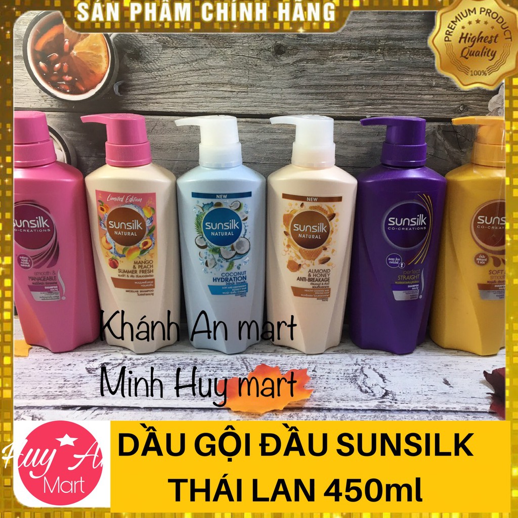 Dầu gội đầu Sunsilk Thái Lan mẫu mới 💘HÀNG CHÍNH HÃNG💘 BỘ SẢN PHẨM DUNG TÍCH 450ml