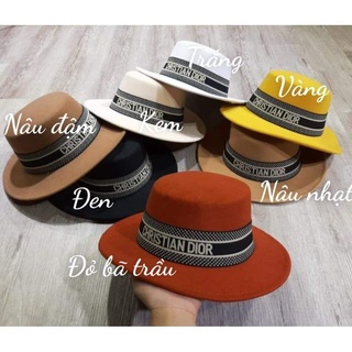 Mũ dạ fedora vành nhỏ đầu tròn đai dio siêu sang chảnh!!
