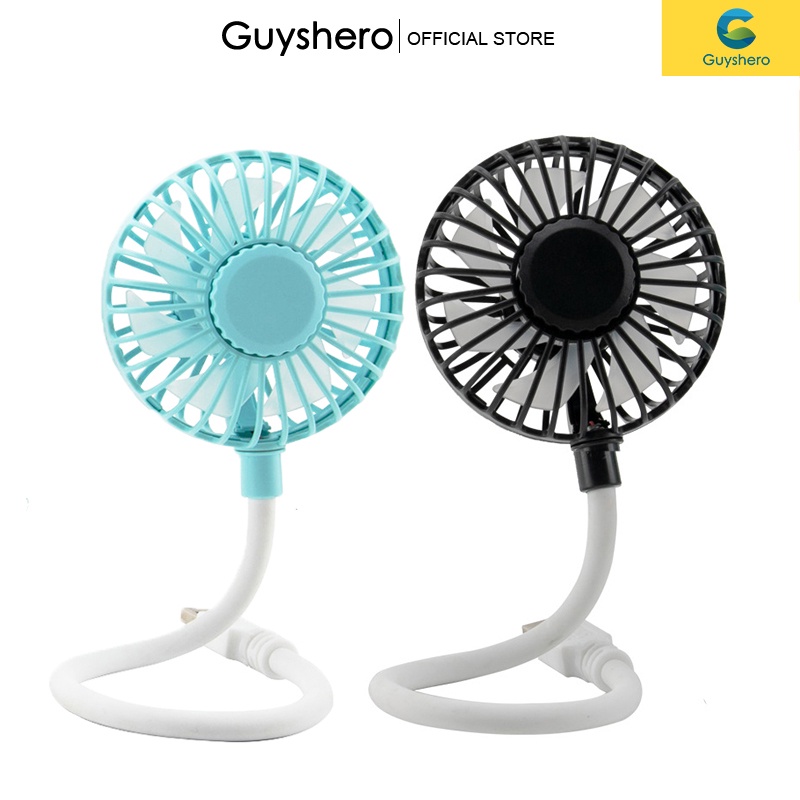 Guyshero Quạt điện usb Guyshero cỡ nhỏ cầm tay có 7 đèn LED và mùi thơm