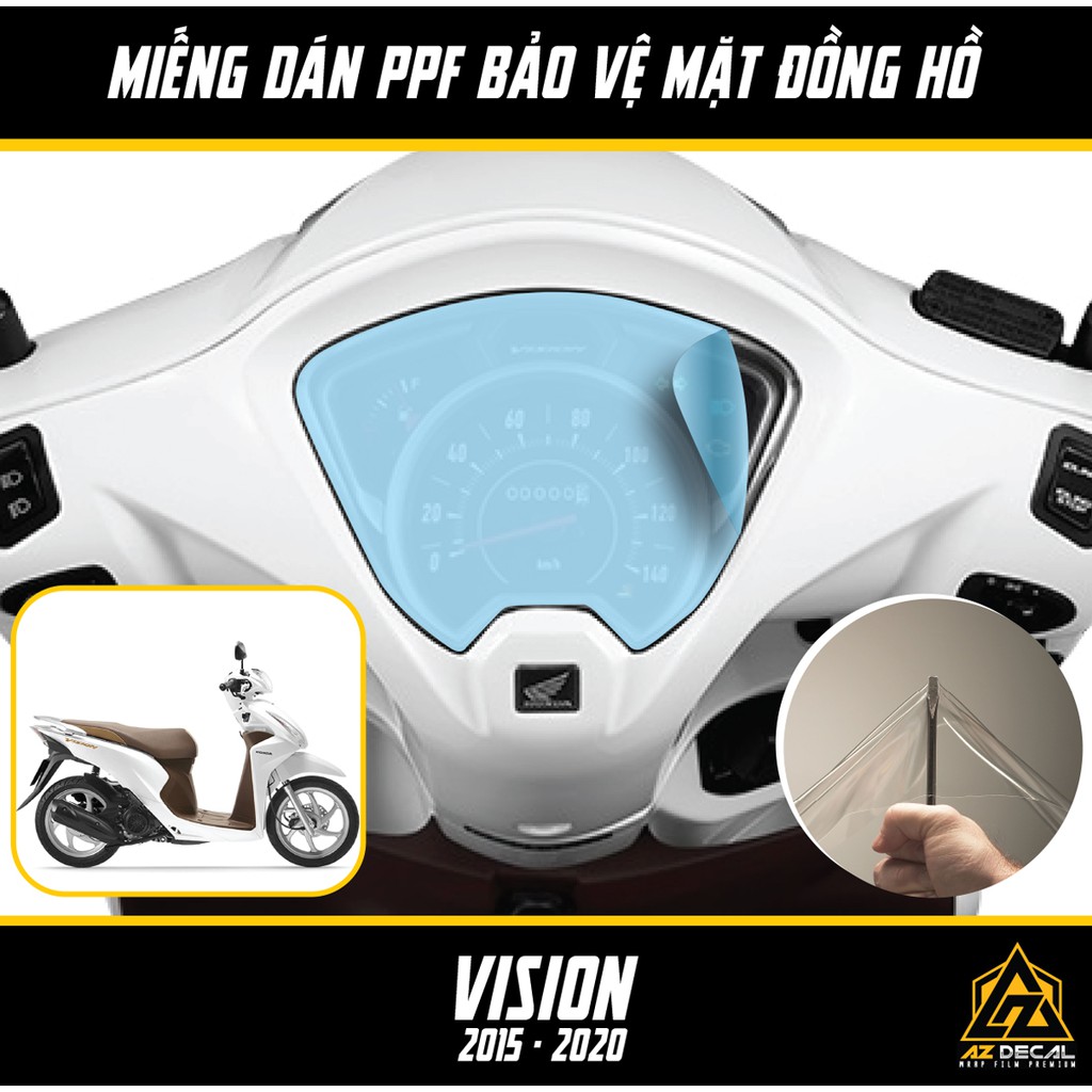 [Mã LIFEAUMAY giảm 10% tối đa 30k đơn 150k] Miếng Dán PPF Bảo Vệ Mặt Đồng Hồ Cho Xe Vision 2015 - 2020 [MUA 1 TẶNG 1]