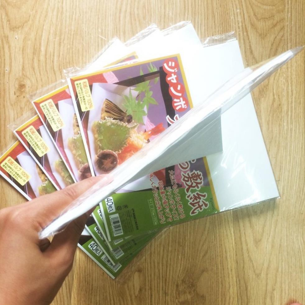 GIẤY THẤM DẦU CHIÊN RÁN 50 TỜCHÍNH HÃNG  được làm từ nguyên liệu tự nhiên an toàn