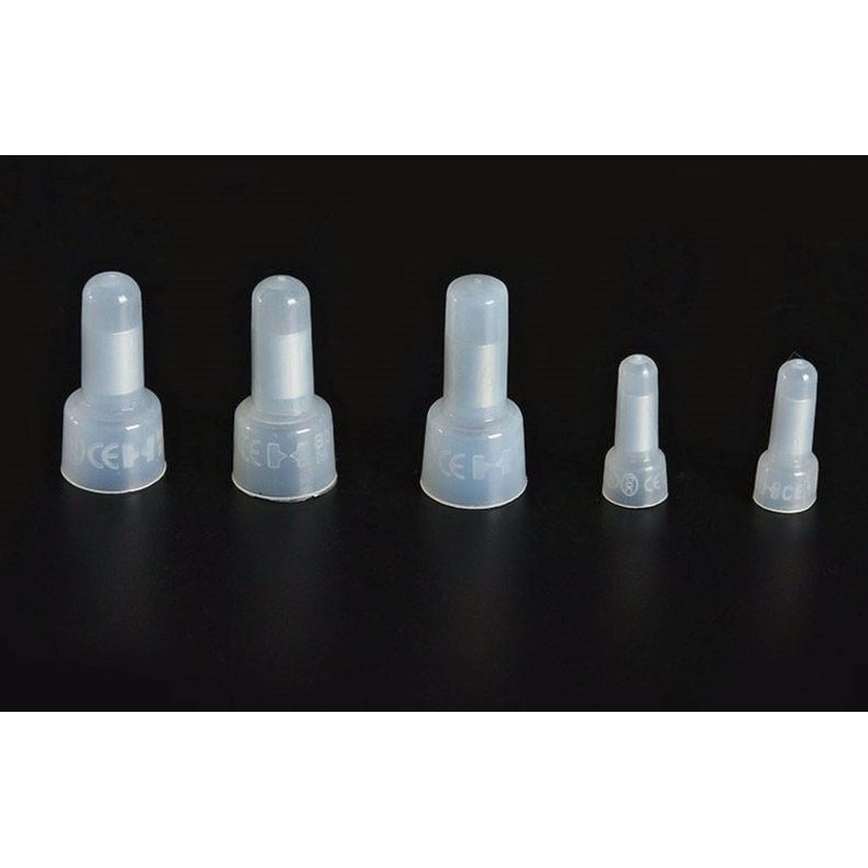 Đầu cos nón CE-5x 100cái CE-8x 50cái, cốt mũ chụp bấm dây điện, cút nối cánh 5mm 8mm bằng nhôm bọc nhựa