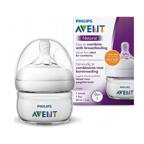 Bình sữa Philips Avent Natural 60ml bằng nhựa PP, không có BPA