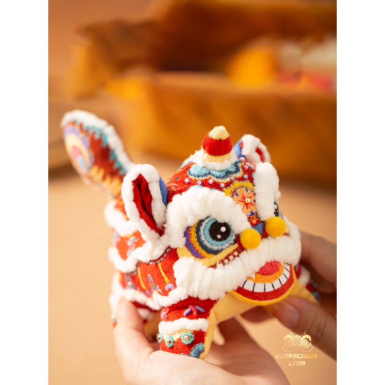 Bộ Kit Gói Dụng cụ tự thêu Lân Sư Tử May Mắn DIY nguyên liệu bạn thêu thủ công túi thơm Trung Thu Đoàn Viên Mie Handmade