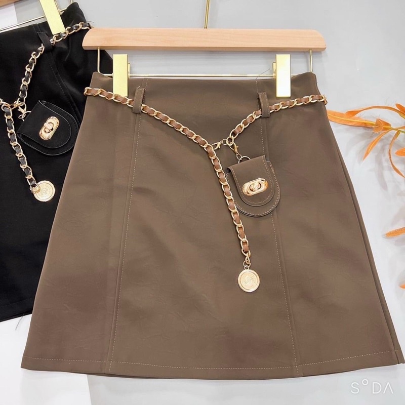 Chân váy  kèm thắt lưng dây có túi