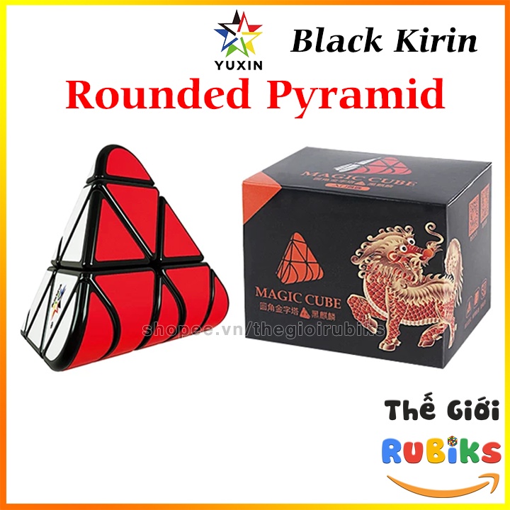 Rubik Biến Thể YuXin 2021 Black Kirin Rounded Pyraminx 3x3 Rubic Toy Đồ Chơi Tam Giác