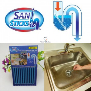 Que thông tắc cống, bồn cầu, bồn rửa mặt Sani Sticks