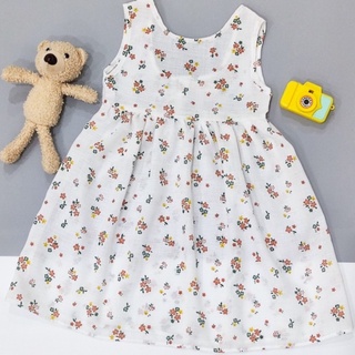 Set váy hoa nhí trắng