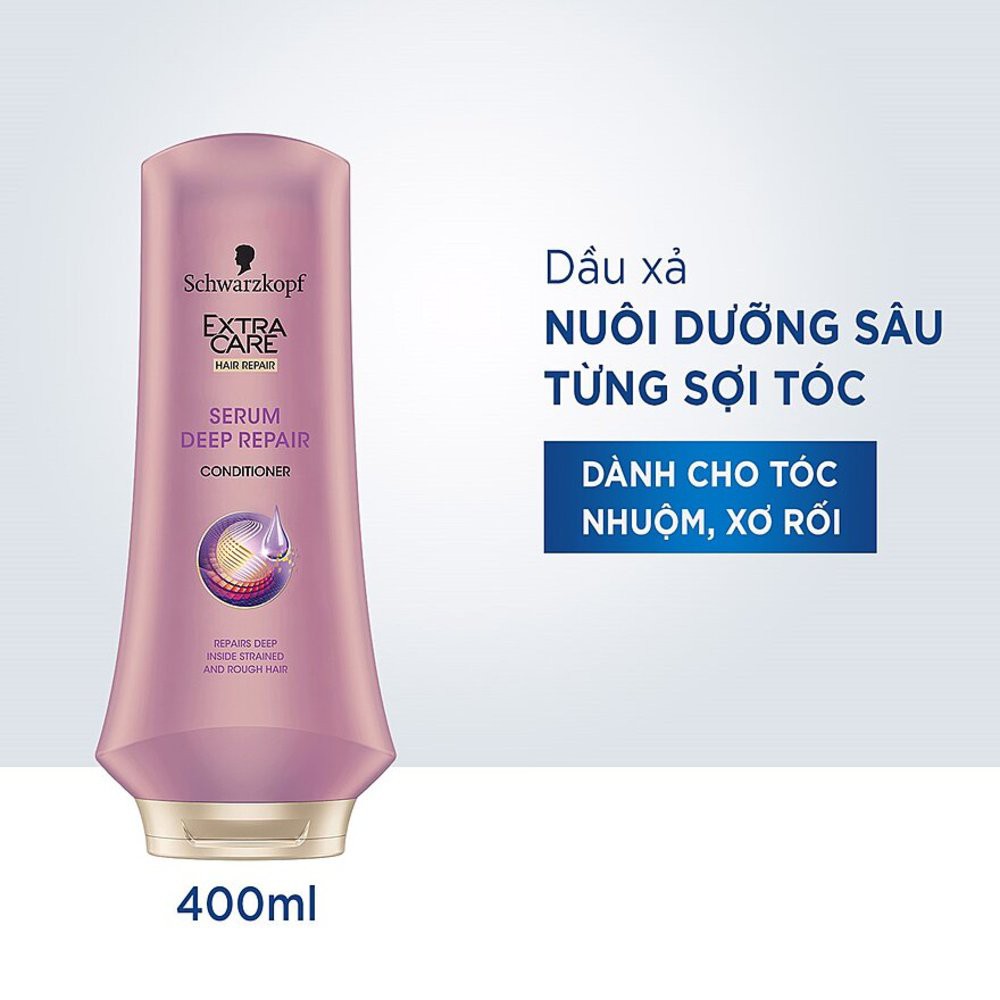 Dầu Xả Schwarzkopf Extra Care Serum Deep Repair Nuôi Dưỡng Sâu Mái Tóc 400ml