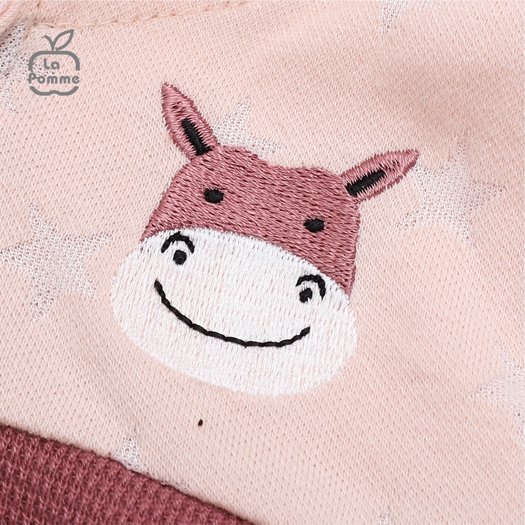 (MamanBébé chính hãng)(Tháng 12- Mua 1 giảm 20%) Áo Gile mũ La Pomme Baby Donkey - Hồng