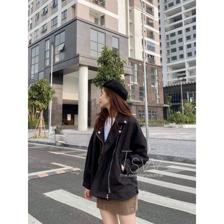 [Dts123] Áo khoác Biker Jacket da lộn TSW