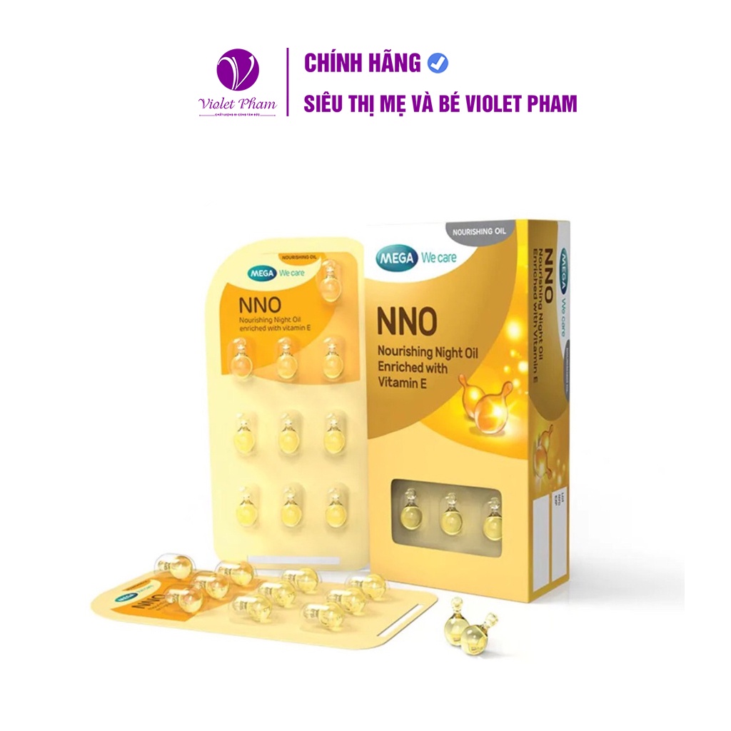 [CHÍNH HÃNG] Viên Dưỡng Da NNO Vitamin E Khóa Ẩm Dưỡng Da Sáng Mịn ( Dạng vỉ 10v, hộp 30v)