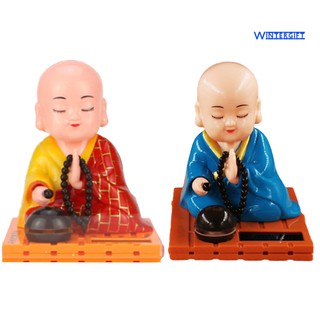 Đồ chơi nhà sư lắc đầu và gõ mõ bằng năng lượng mặt trời