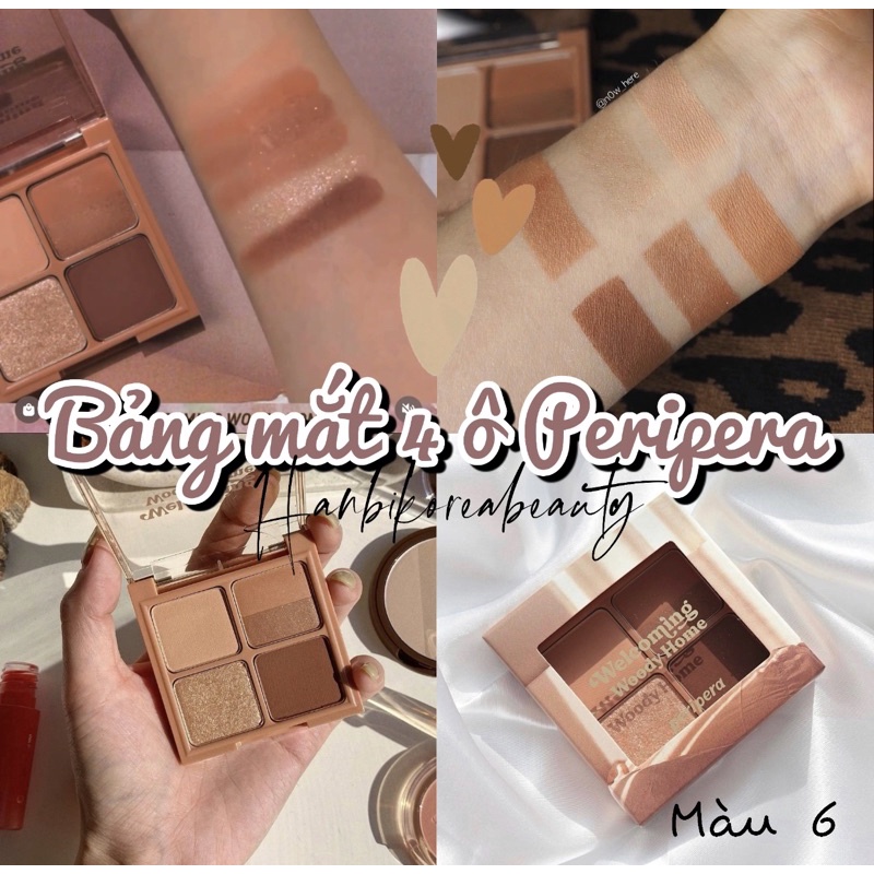 BẢNG MẮT 4 Ô PERIPERA XINH XỈU⚡️✨