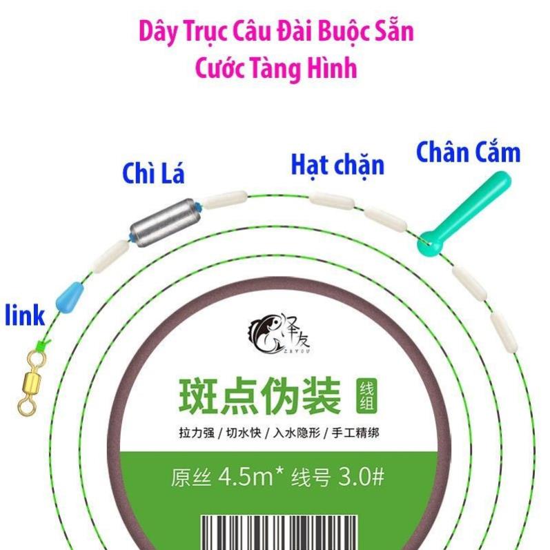 Trục câu đài buộc sẵn cước tàng hình