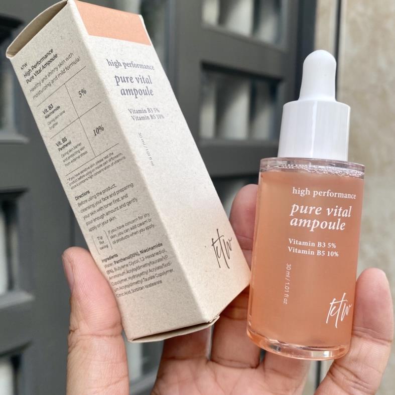 Serum sáng da, mờ nám, tàn nhang, chống lão hóa, phục hồi da Pure Vital Ampoule B3 B5 30ml date 2025 - Chuẩn chính hãng