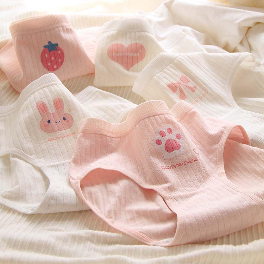 QQMALL Quần Lót Cotton Lưng Thun Đính Nơ Phong Cách Lolita