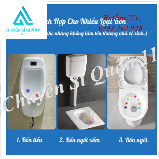 Gel thơm khử mùi diệt khuẩn toilet, Gel dính bồn cầu làm sạch lavabo dạng thạch hình bông hoa