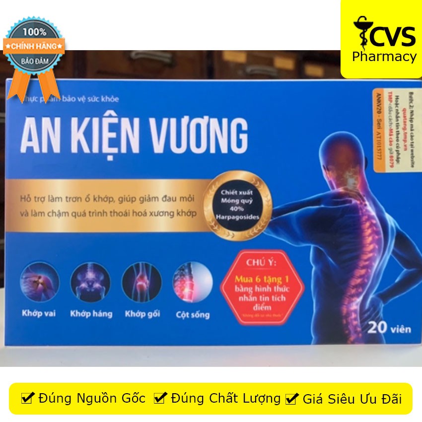AN KIỆN VƯƠNG - Hỗ Trợ Làm Trơn Ổ Khớp Hộp 20 Viên - Cvspharmacy