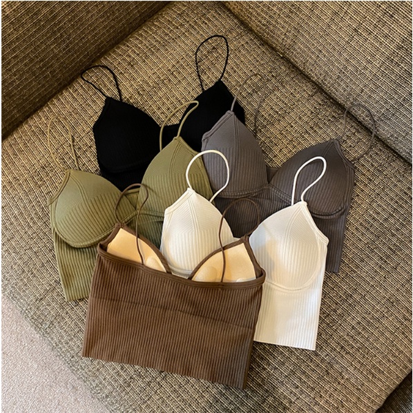 Áo Lót Ngực, Áo Bra Cotton Gân Tăm Co Dãn Đệm Mút Nâng Ngực Quyến Rũ SunBra 1833