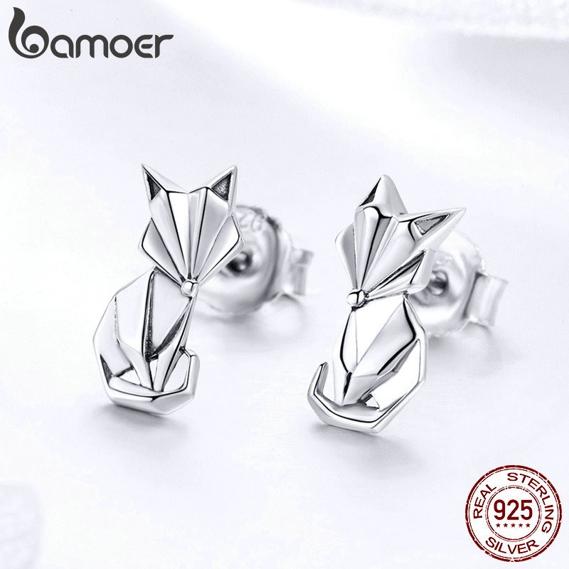 Đôi bông tai Bamoer hình con cáo xinh xắn cá tính cho nữ