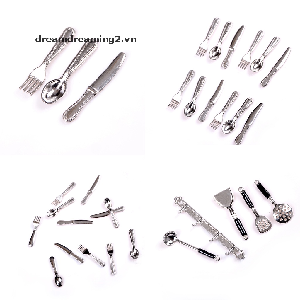 Bộ 12 Dao Và Nĩa mini Trang Trí Nhà Búp Bê