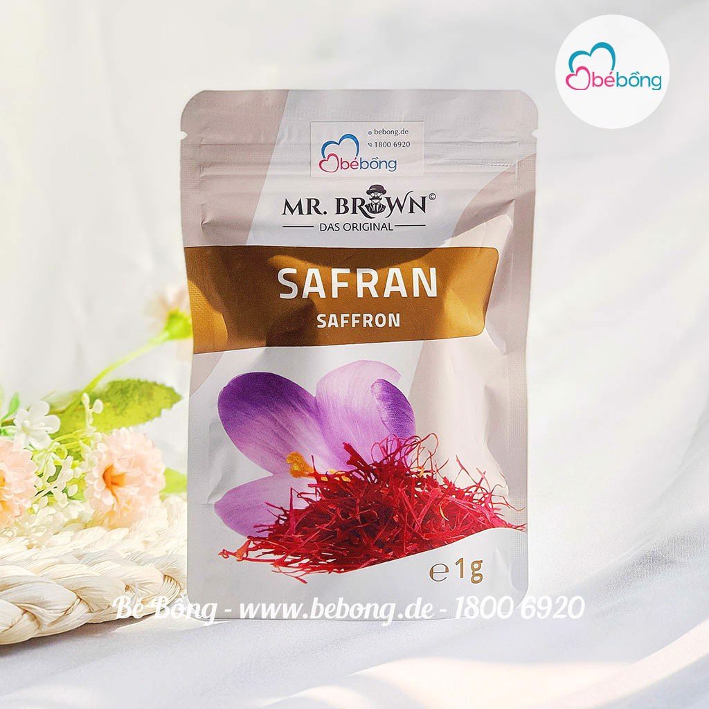 Nhụy hoa nghệ tây SAFRAN 1g Mr Brown nội địa Đức