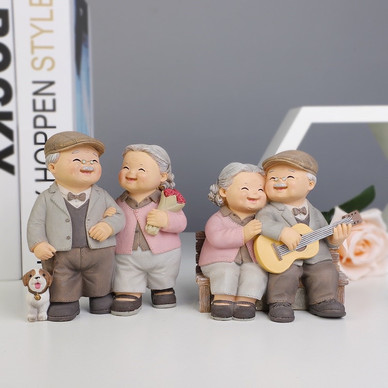 Tượng Ông Bà  đáng yêu   Decor-Home