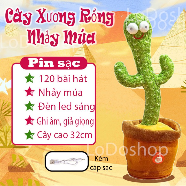 Cây Xương Rồng Nhảy Múa biết nói, sương rồng nhảy múa nhại giọng 120 bài hát sạc pin (Bản mới Tiếng Việt Hot 2021)