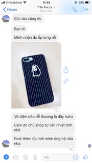 Ốp lưng vô diện sọc đen & trắng cho iphone