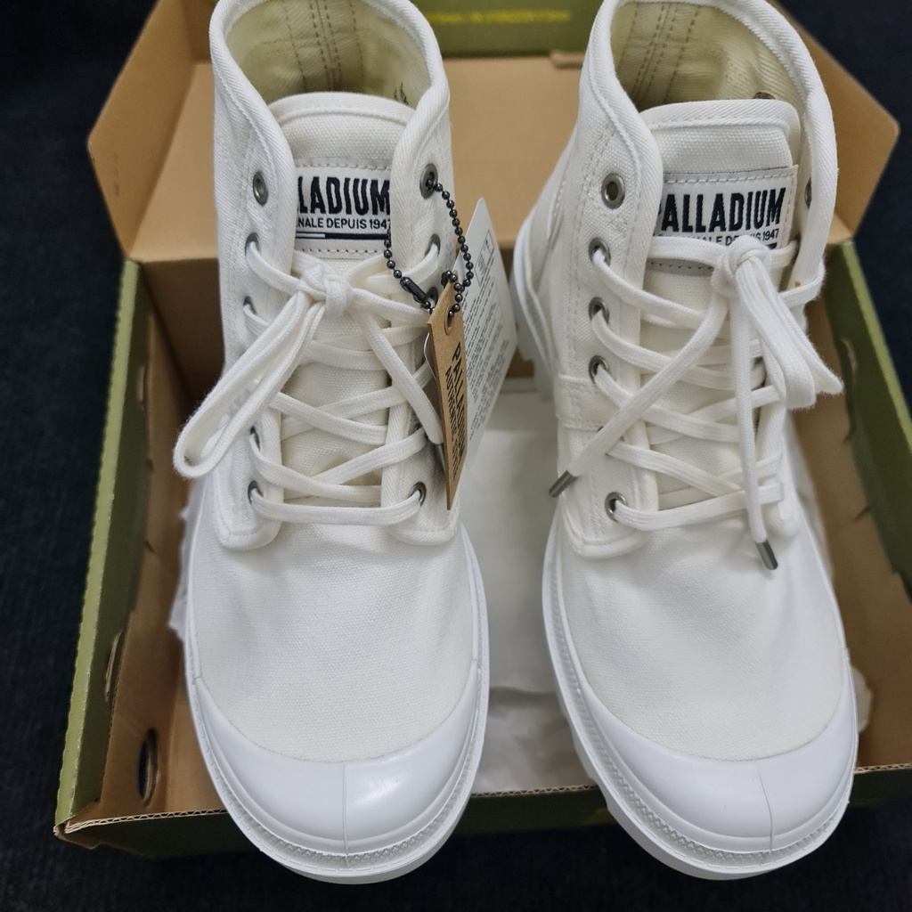 Giày nam nữ chính hãng Palladium legion màu trắng ngà