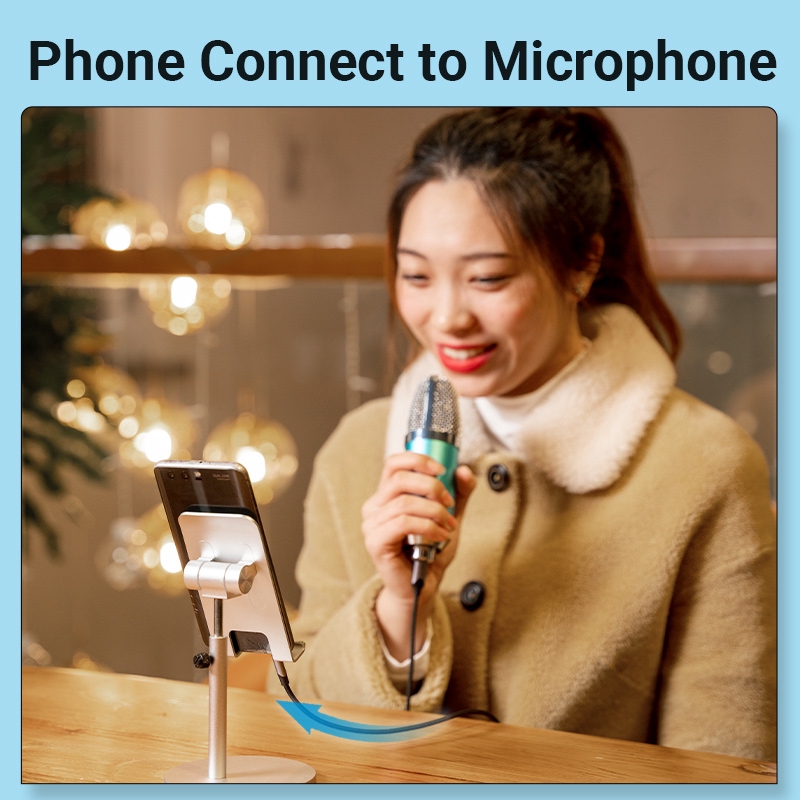 Dây Cáp Micro Thu Âm Vention Micro USB/3.5mm Dành Cho Livestream/Karaoke/Quay TikTok