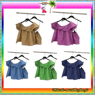 Bộ đồ mặc nhà nữ pijama cổ bèo thoáng mát trẻ trung năng động