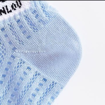 Đai Nịt Tất Cotton Mỏng Phối Lưới Thoáng Khí Thấm Hút Mồ Hôi In Chữ Phong Cách Mới Cho Trẻ Em