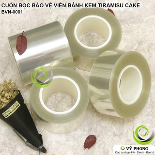 MÀNG NHỰA CUỘN BỌC NYLON VIỀN NHỰA BÁNH MOUSSE CHEESE TIRAMISU BẢO VỆ THÀNH BÁNH KEM BVN-0001