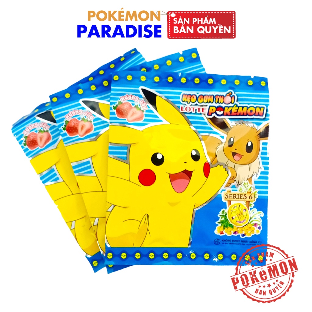 Kẹo gum thổi LOTTE và đồng xu POKEMON - Series 6