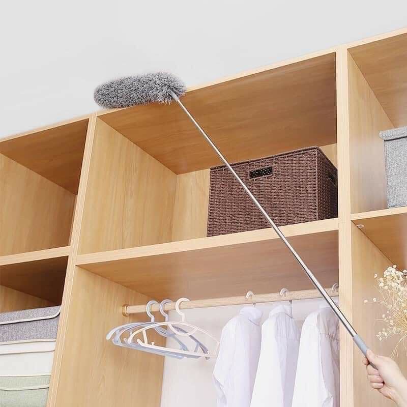 Cây chổi lông quét bụi cán inox gập được tới 90 độ
