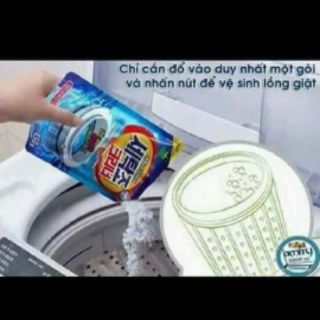 Combo 3 gói bột tẩy vệ sinh lòng máy giặt.
