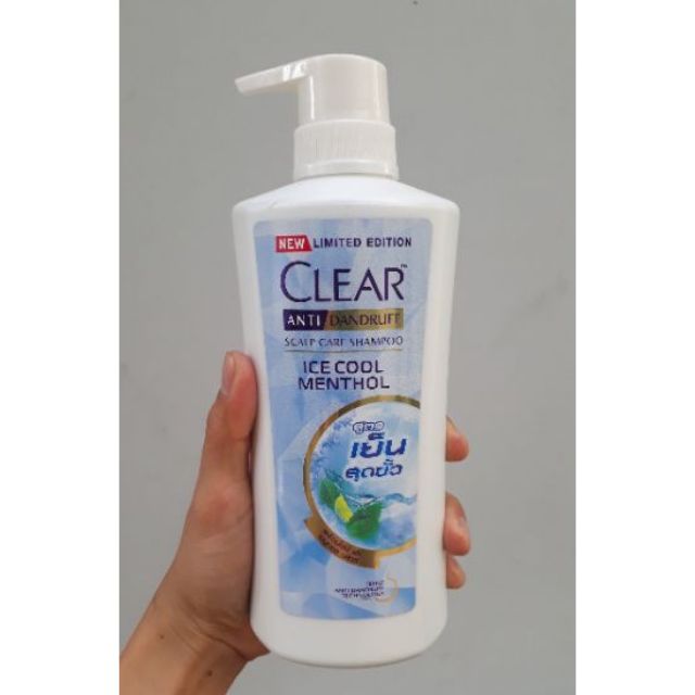 Dầu gội Clear bạc hà Ice Cool 450ml Thailand