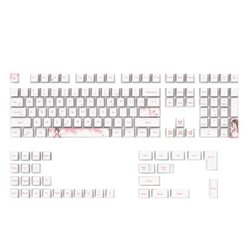 Set 108 Nút Bàn Phím Cơ Chơi Game PBT In Hình btsg