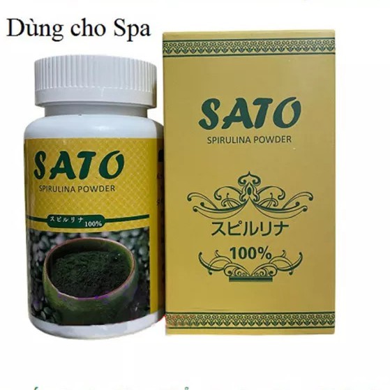 TẢO XOẮN SPIRULINA SATO DẠNG BỘT - Hộp 100 gram vi kim tảo biển phi kim nano