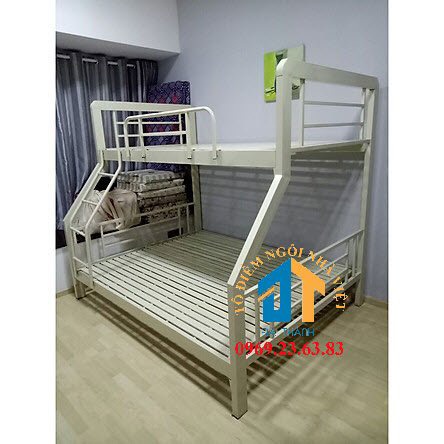 Giường sắt hai tầng hộp 48 sắt dày CAO CẤP nhiều kích thước