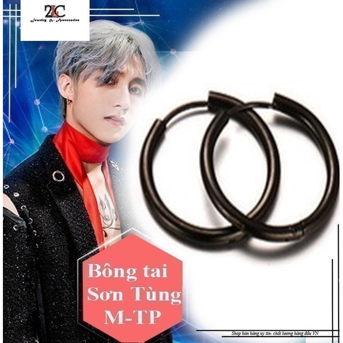 (1 Cặp) Bông Tai Nam Inox Khoen Tròn Cá Tính, Bông Tai nam Phong Cách Hàn Quốc