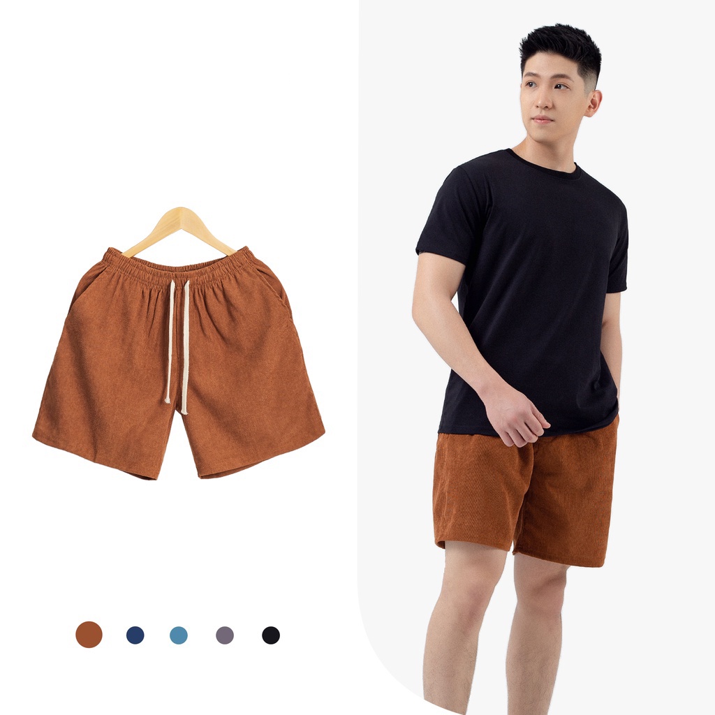 Quần Đùi Nam Trơn Chất Nhung Tăm Thoải Mái Mếm Mại ABANDON H19