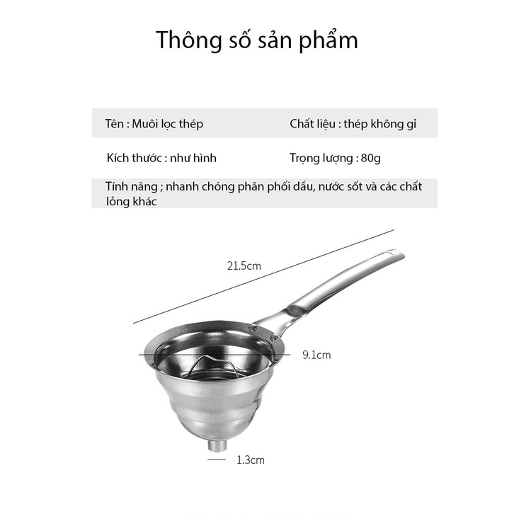 Phễu lọc đa chức năng, cho trà, cà phê, dầu, bột, nước sốt, đậu nành, chất  liệu thép không gỉ - LOKING