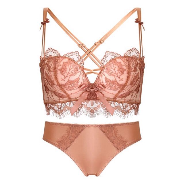 Bộ Áo Lót Ren Vương Miện Không Gọng,Mút Mềm Gợi Cảm