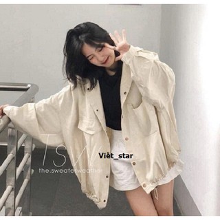 Áo Khoác KAKI SIMPLE JACKET Túi Hộp Dây Rút Unisex - VIET_STAR