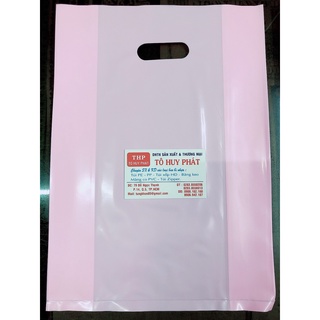 Túi nilon xoài pe hồng phấn, hồng pastel