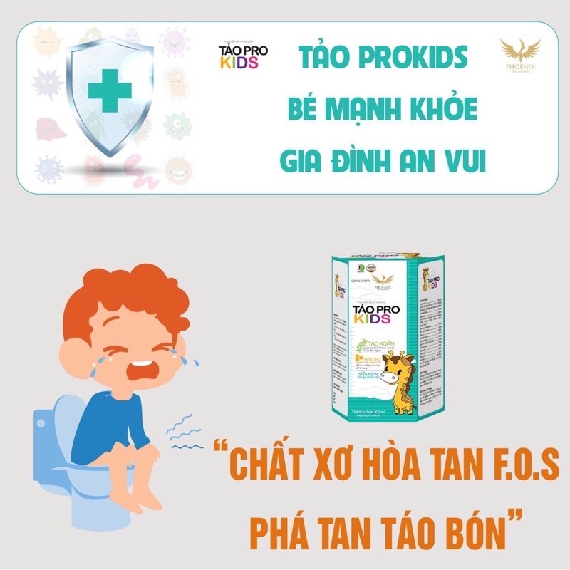 Siro ăn ngon, tảo Pro Kids tăng sức đề kháng, tiêu hóa tốt, chống táo bón, bé tăng cân date 2025