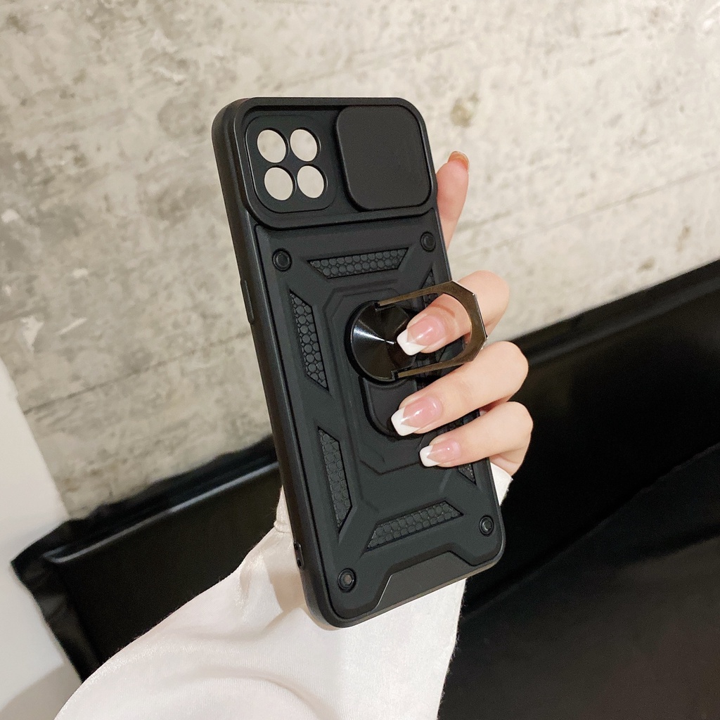 Ốp Điện Thoại Cứng Có Nhẫn Đỡ Cho Oppo A95 A74 4g A74 5g A54 A94 A15S A15 A53 A92 A52 A12 A9 2020 A5 2020 A5S